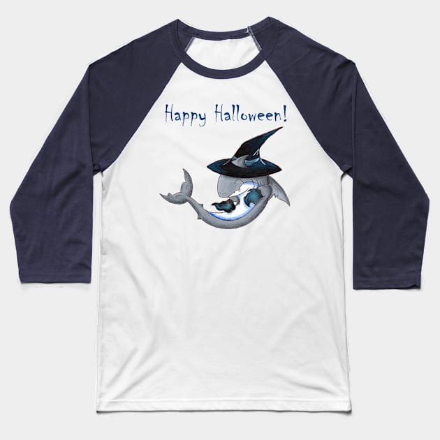 Great White Witchery (With Text) Baseball T-Shirt by KristenOKeefeArt